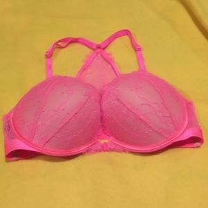 Pink lace Victoria's secret bra